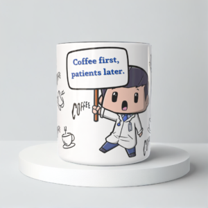 Śmieszny Kubek Dla Medyków - Coffee first, patients later